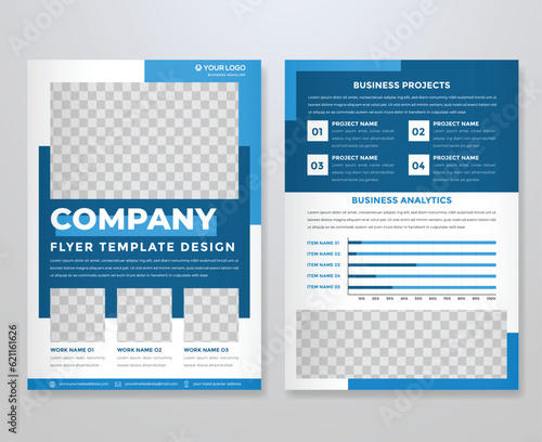 set of business flyer template design with modern style and minimalist concept use for business presentation and promotion kit