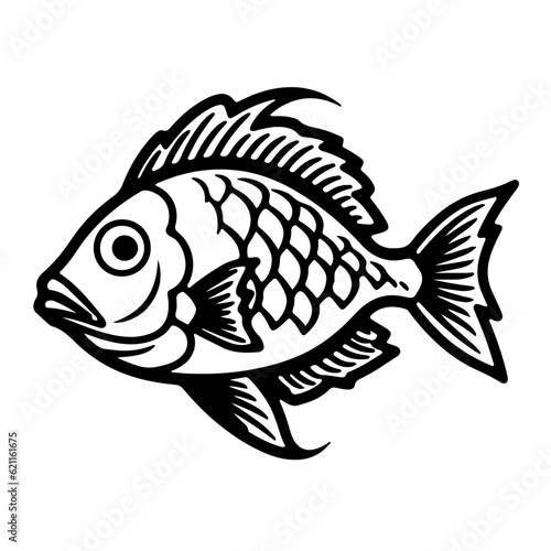 seafood, fish, shell, shirmp, outline vector, illustration, Ai generator