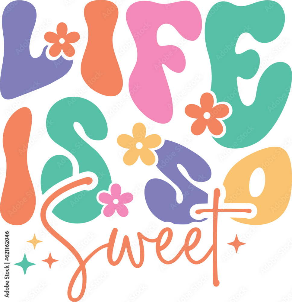 Naklejka premium Retro Groovy Inspirational Design Bundle