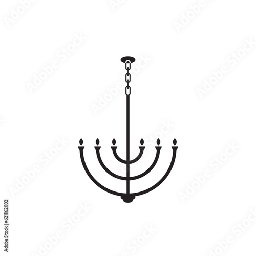 chandelier lamp classic logo vector design