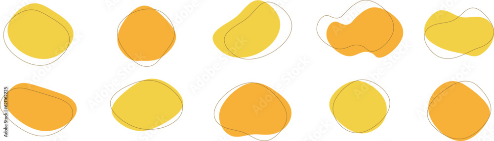 かわいい抽象的なゆるゆるフレーム Set of cute abstract shapes.Vector loose frame. かわいい抽象的なゆるゆるフレーム Set of cute abstract shapes.Vector loose frame.