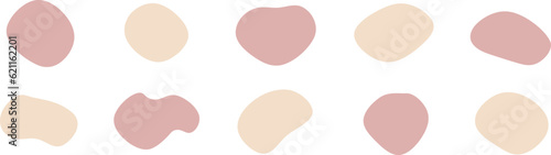 かわいい抽象的なゆるゆるフレーム　Set of cute abstract shapes.Vector loose frame.