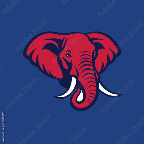 Wallpaper Mural vector, illustration, icon, symbol, logo, graphic, silhouette, head, isolated, elephant, animal, wildlife, sign, art, design, wild, emblem, nature, element, mammal, concept, safari, background, big, c Torontodigital.ca