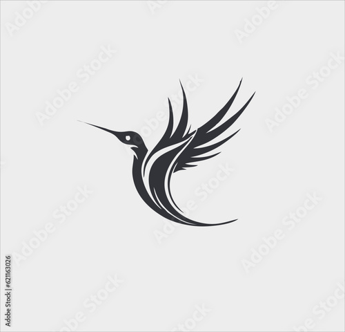 Bird paradise icon vector silhouette, bird paradise logo illustration design