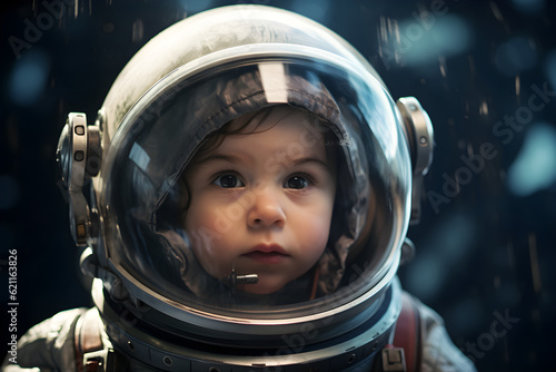 baby astronaut portrait
