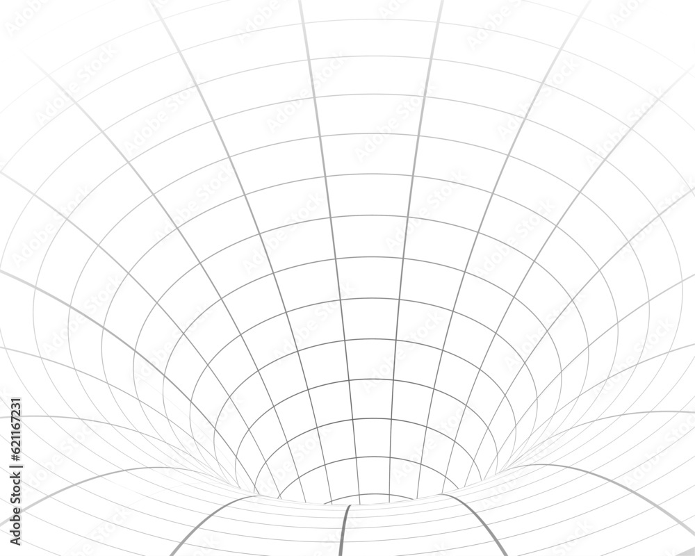 abstract wormhole or tunnel wireframe layout graphic design