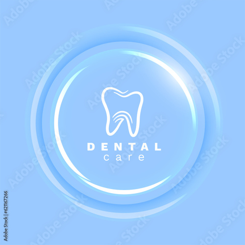 professional dental tooth care logo shiny template