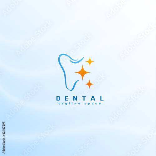 stylish dental care tooth logo business template