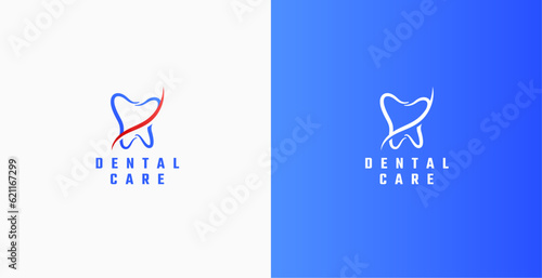 dentist clinic logo template dent smile