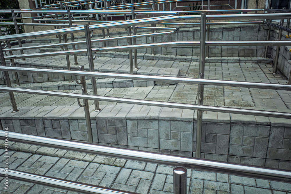 A ramp for people with limited mobility on a summer day