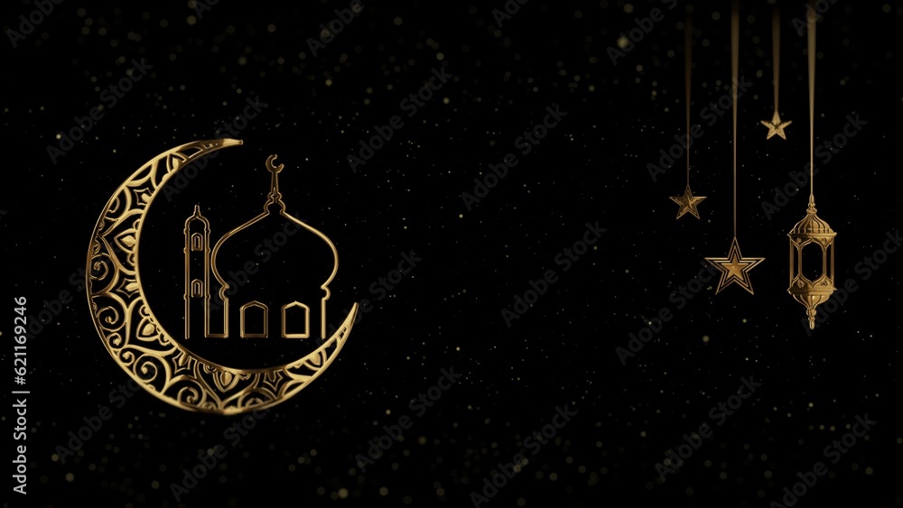 Eid Mubarak. Islamic Greeting Card. The video of this image is in my portfolio. Eid Mubarak. Islamic Greeting Card. The video of this image is in my portfolio.