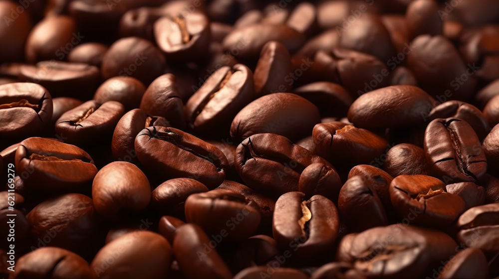 Clouse up roasted coffee beans background. full frame photograph of piled roasting coffee beans backgrounds Clouse up roasted coffee beans background. full frame photograph of piled roasting coffee beans backgrounds