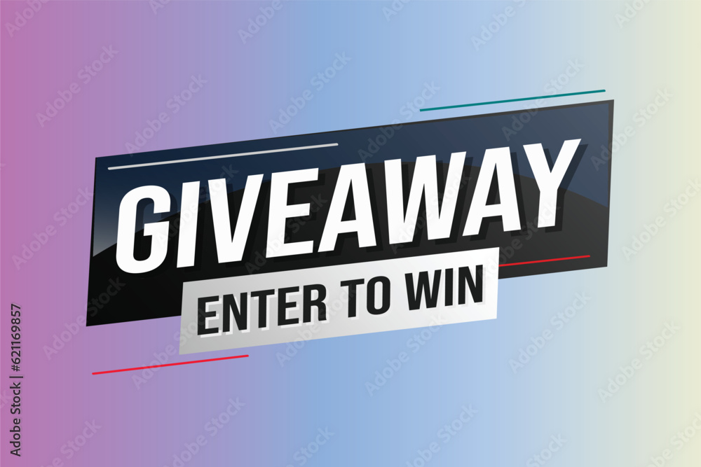 giveaway enter and win word vector illustration blue 3d style for social media landing page, template, ui, web, mobile app, poster, banner, flyer, background, gift card, coupon, label, wallpaper giveaway enter and win word vector illustration blue 3d style for social media landing page, template, ui, web, mobile app, poster, banner, flyer, background, gift card, coupon, label, wallpaper
