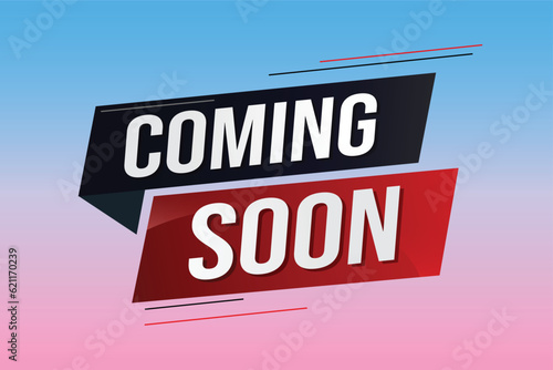 coming soon word concept vector illustration with lines 3d style for social media landing page, template, ui, web, mobile app, poster, banner, flyer, background, gift card, coupon, label, wallpaper