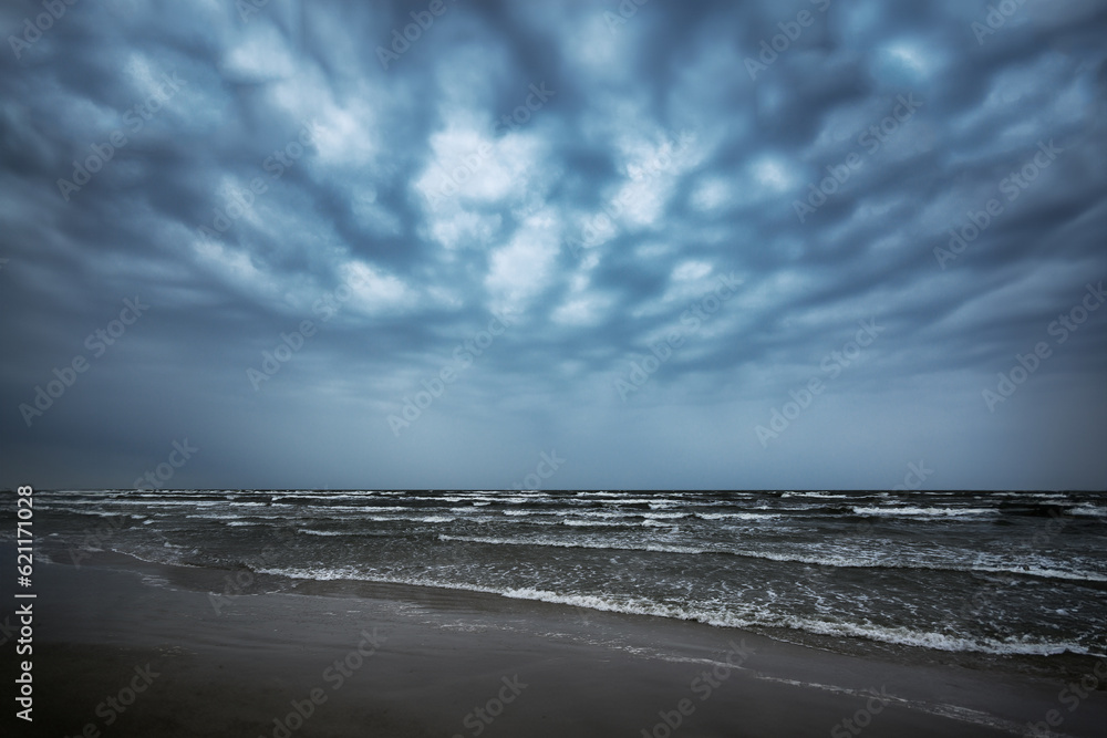 Baltic sea coast in windy day, Latvia. Baltic sea coast in windy day, Latvia.