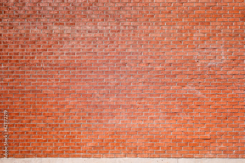 Red exposed brick pattern wall, framework background, texture on red brick wall