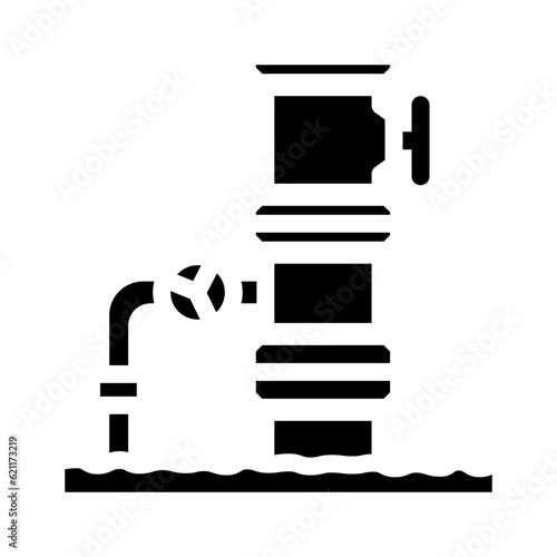 oil wellhead petroleum engineer glyph icon vector. oil wellhead petroleum engineer sign. isolated symbol illustration photo
