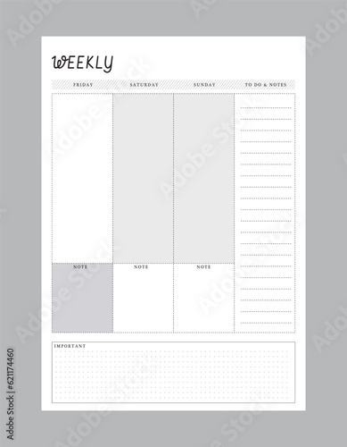2  set of daily, week planner.  Plan your day make dream happen.	