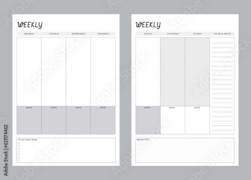2  set of daily, week planner.  Plan your day make dream happen.	