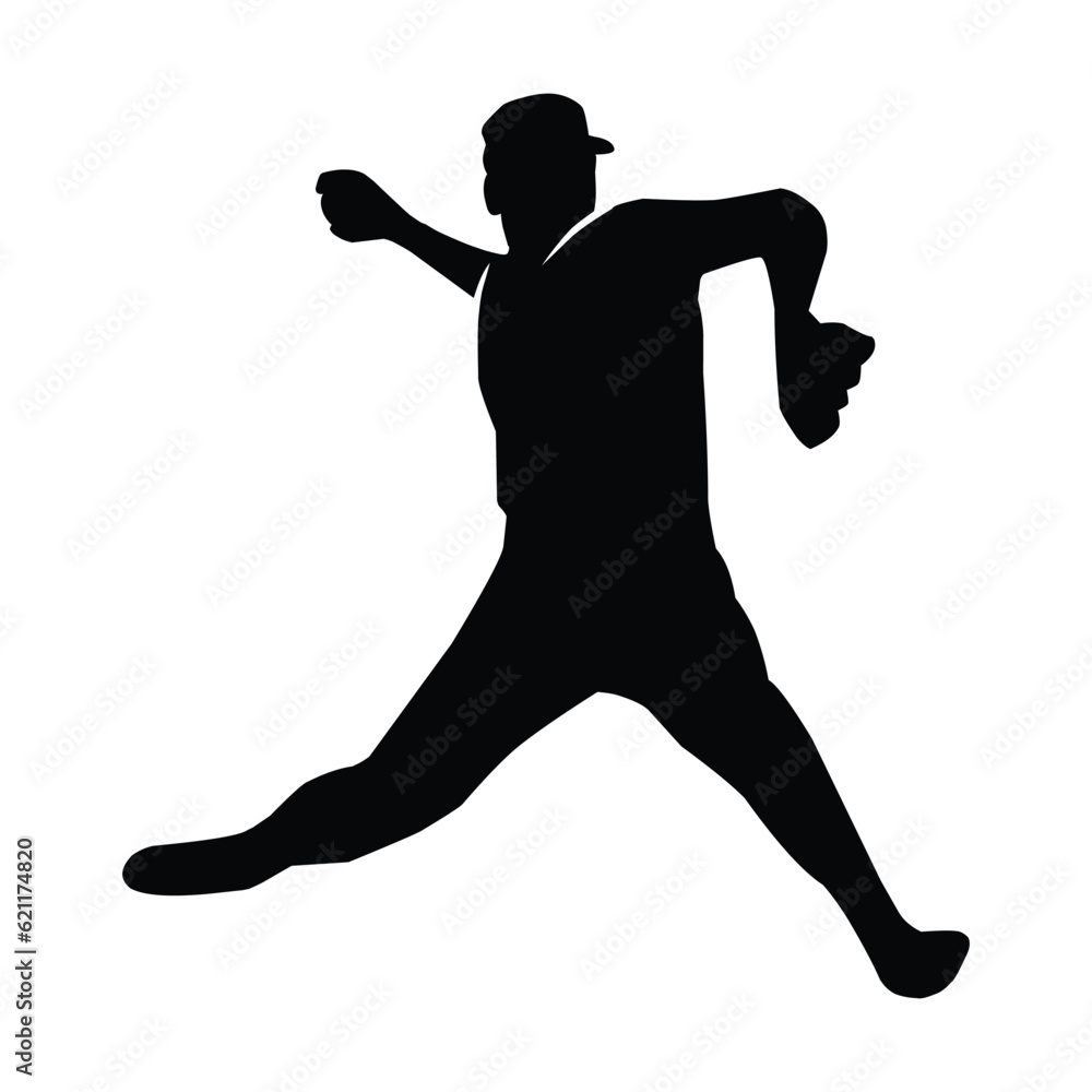 Baseball player silhouette vector, Softball silhouette pose collection Baseball player silhouette vector, Softball silhouette pose collection