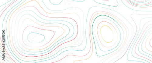 colorful color gradient topographic map vector illustration, topographic map, vector background with height lines. Topographic map colorful abstract background with contour lines.