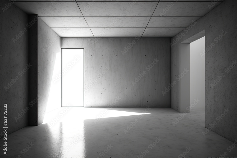 n empty room with an open door, inviting you to explore. Generative AI n empty room with an open door, inviting you to explore. Generative AI