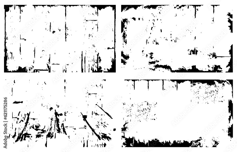 Abstract set dust scratch texture dust particle and dust grain on white