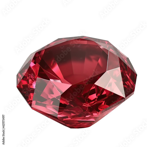 Ruby  isolated on transparent background cutout 