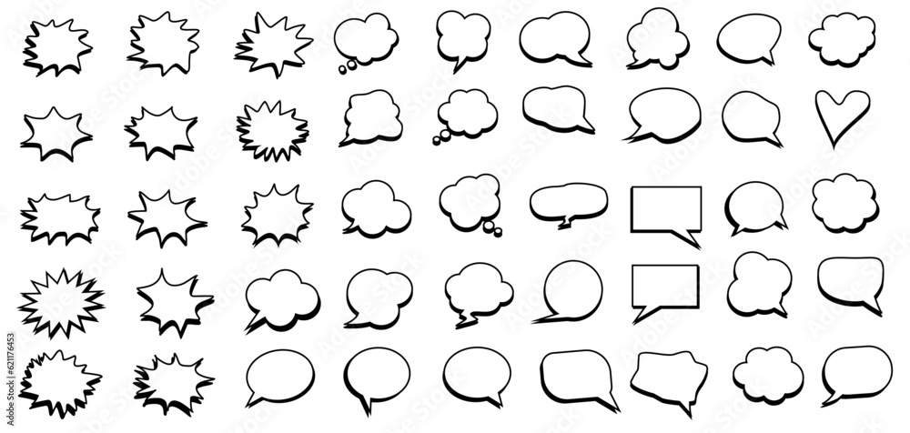 Speech Bubble sign collection vector illustration Speech Bubble sign collection vector illustration