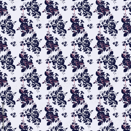 Tropic summer painting seamless pattern