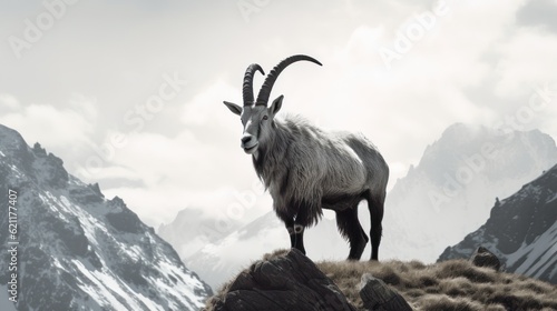 Obraz na płótnie mountain goat on a rock