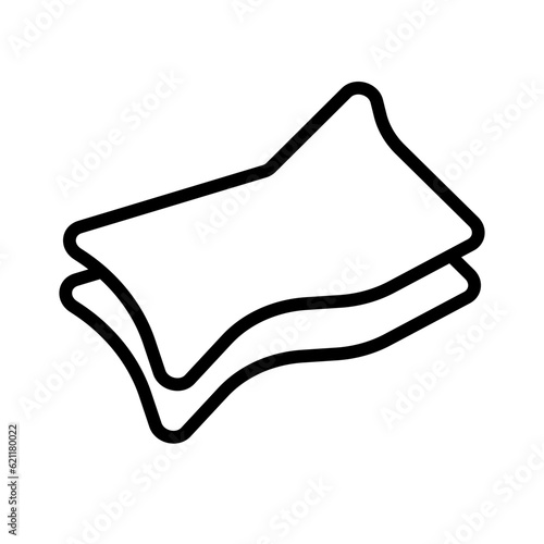 Simple paper icon. Tissue paper. Vector.