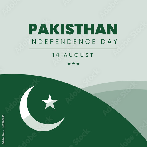 Green background of pakistan independence day