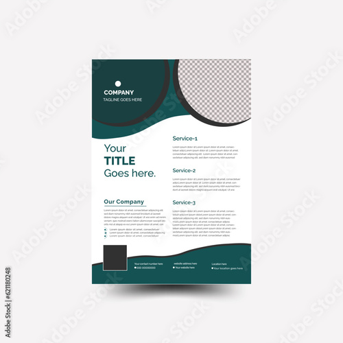 Corporate creative colorful business flyer template vector design, modern business flyer template for IT company, natural shape business flyer used for promotion, proposal, marketing  of business.