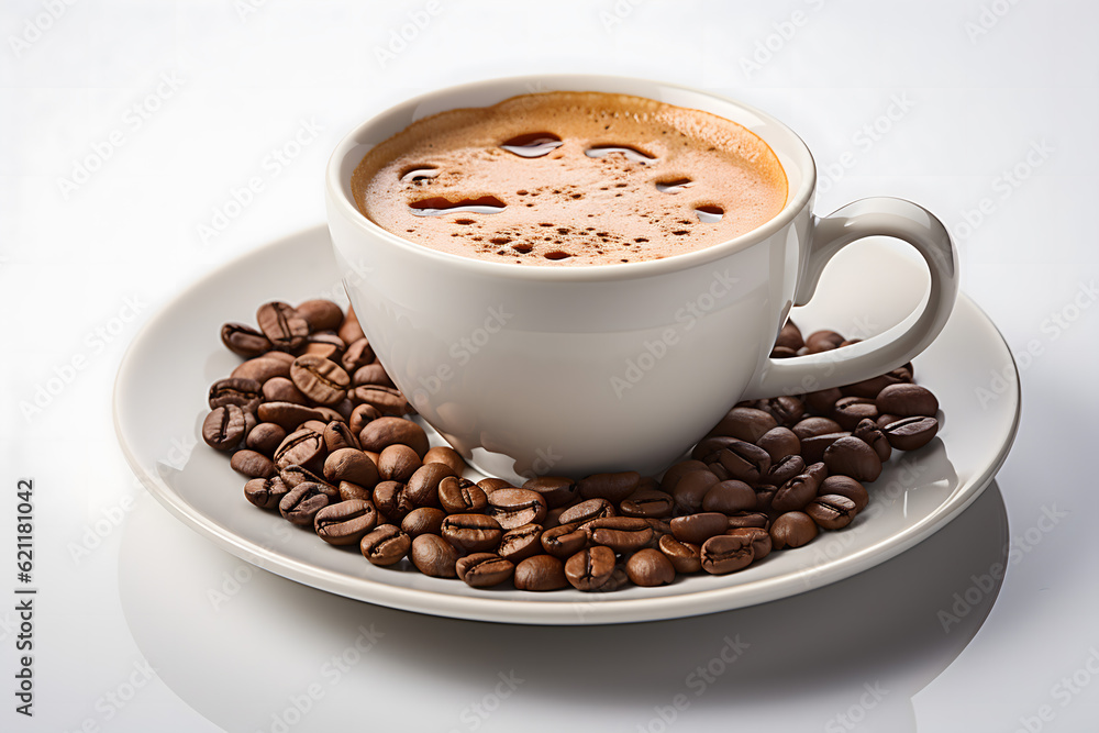 Obraz premium cup of coffee with beans
