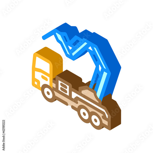 ditch digger civil engineer isometric icon vector. ditch digger civil engineer sign. isolated symbol illustration