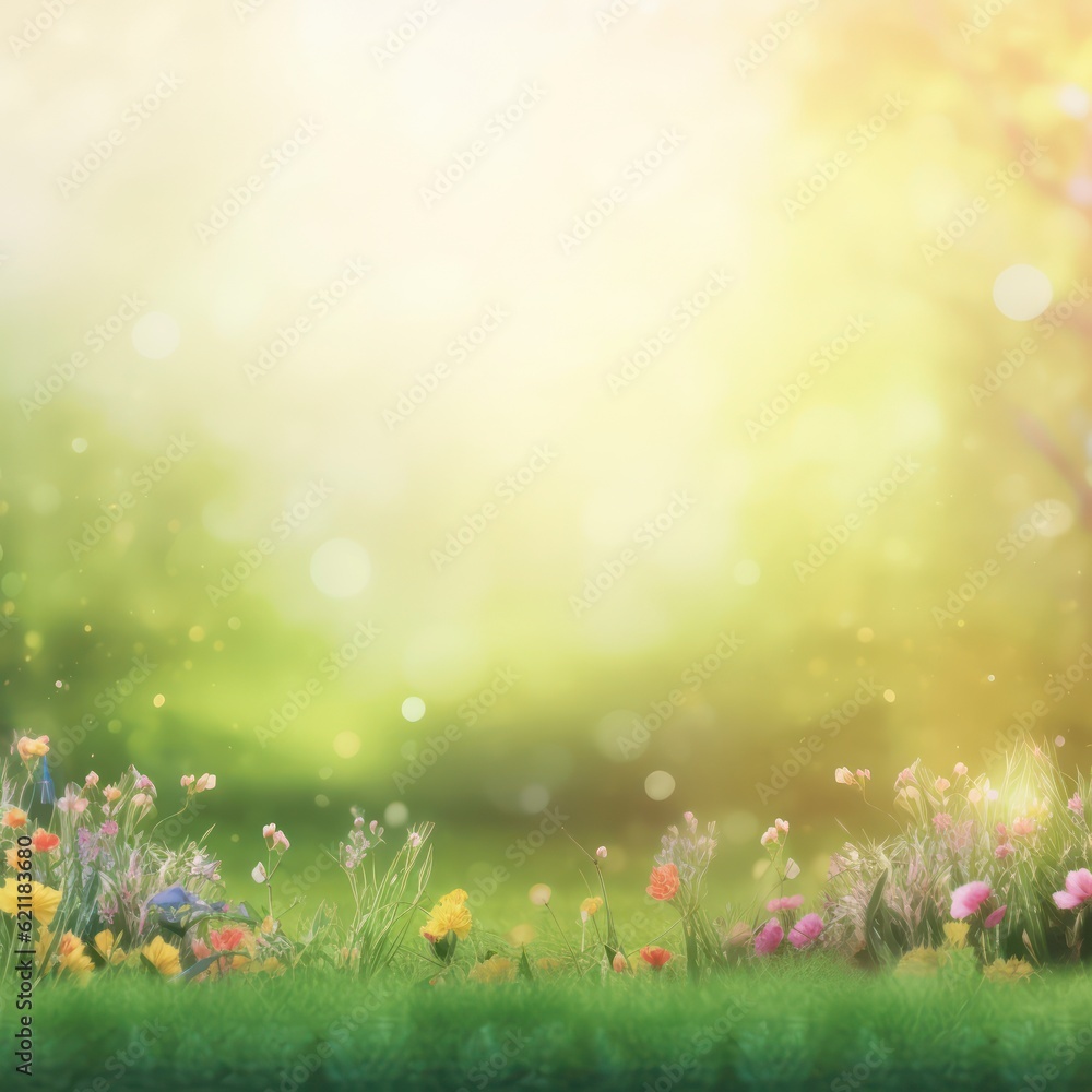 Obraz premium A spring background with empty space. Generative AI