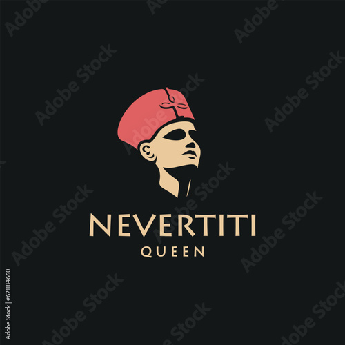 ancient egyptian queen head logo, queen nefertiti