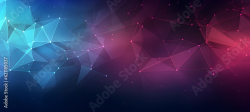 Technology geometric plexus polygonal connection pattern design concept background, consisting of triangles in space plexus effect texture