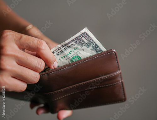 wallet with dollars