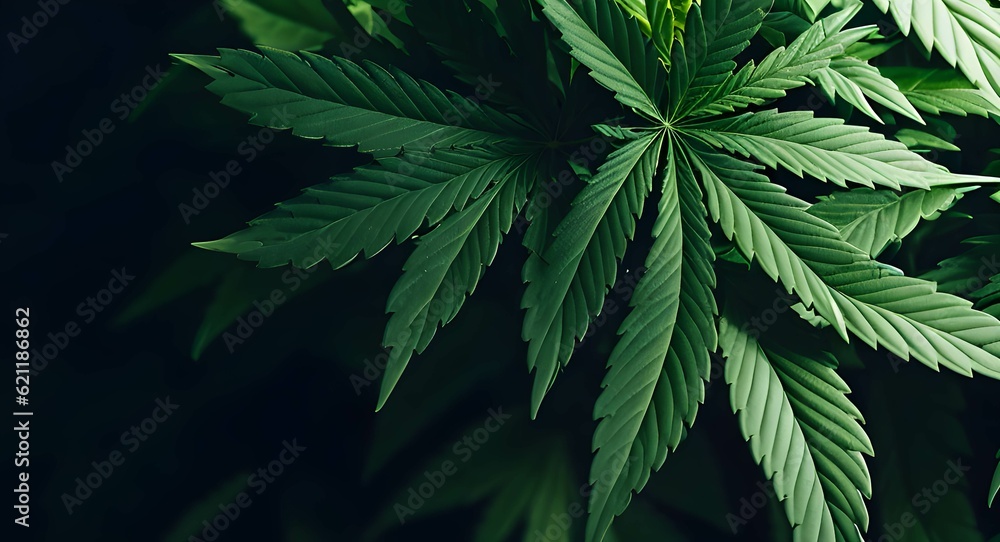タイの大麻栽培の合法化、黒い背景、医療大麻 タイの大麻栽培の合法化、黒い背景、医療大麻