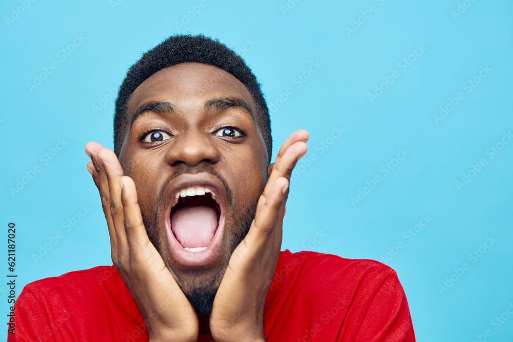 man american glasses background fashion african guy blue black portrait person american red man american glasses background fashion african guy blue black portrait person american red