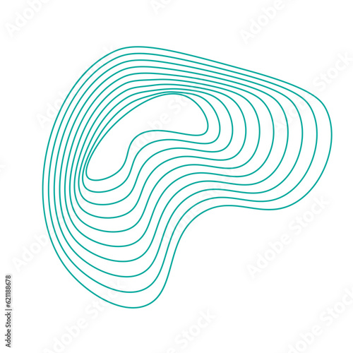 Abstract dynamic wave line