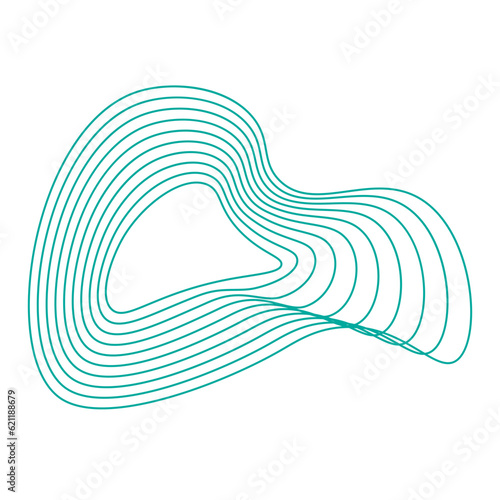 Abstract dynamic wave line