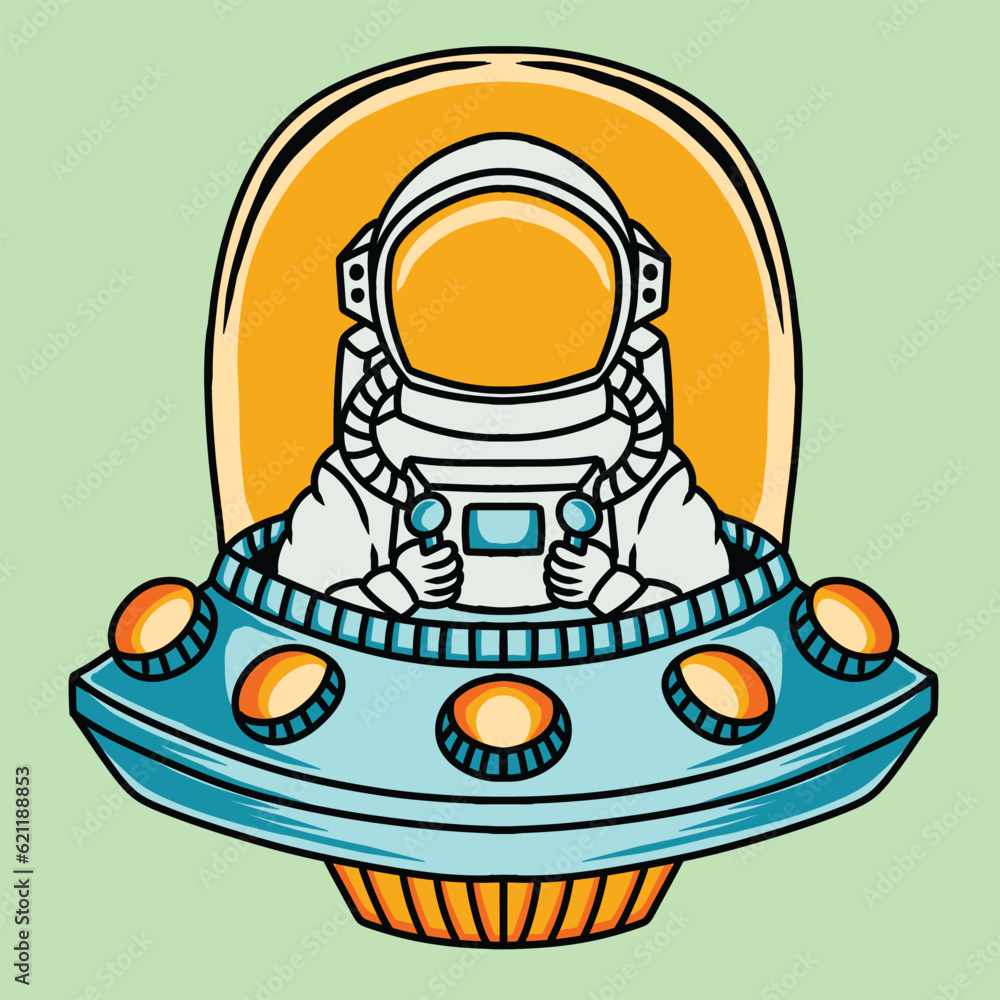astronout ridding ufo astronout ridding ufo