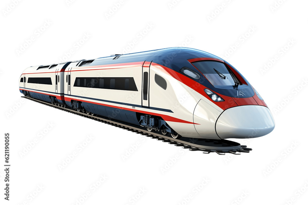 Modern high-speed train for decorative purposes, Generative Ai