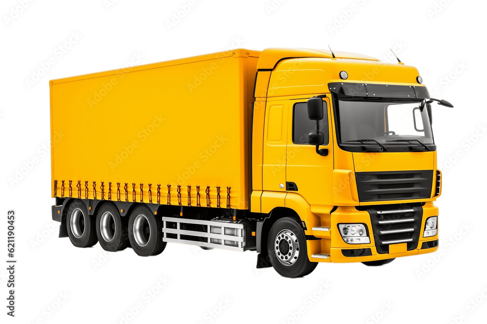 A truck isolated on a transparent background, Generative Ai
