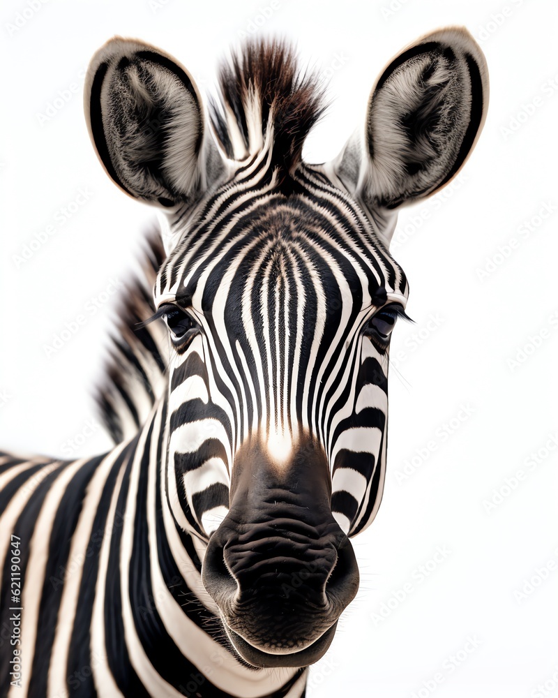a close up of a zebra