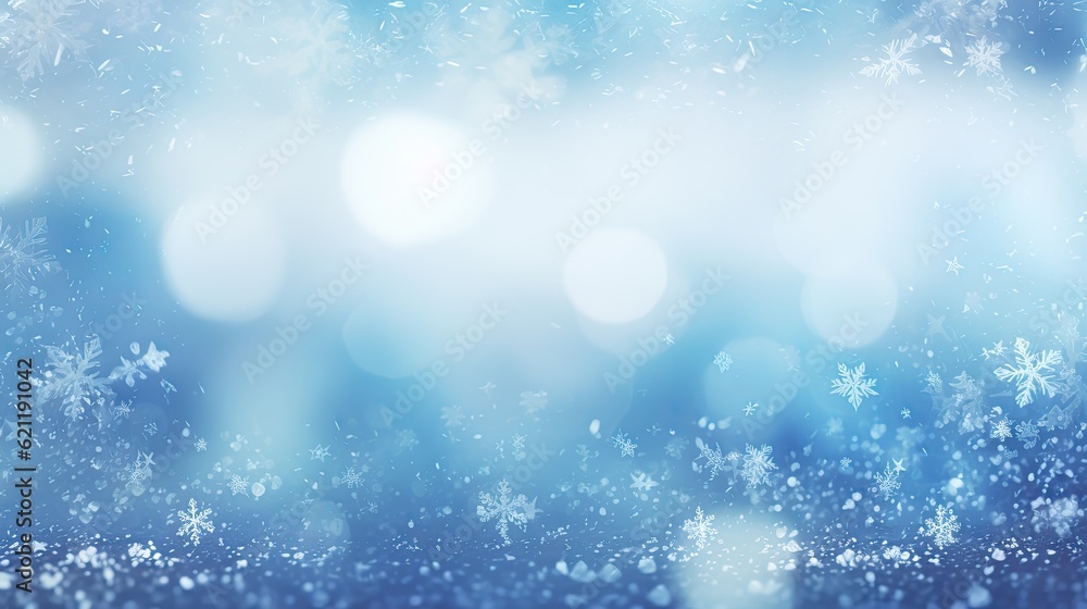 Winter blurred background with snowflakes Winter blurred background with snowflakes