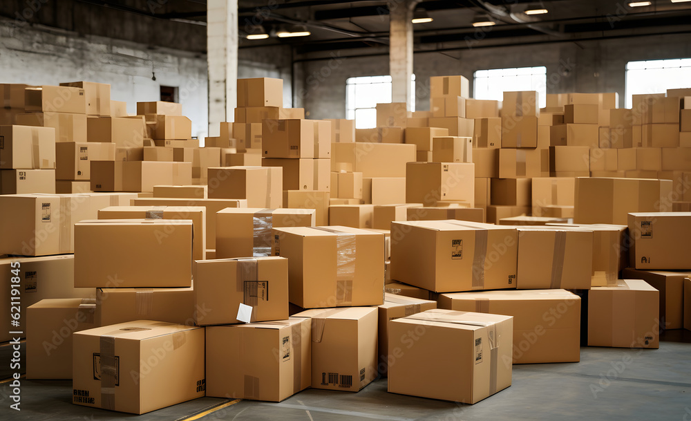 Cardboard boxes prepared for shipping Cardboard boxes prepared for shipping
